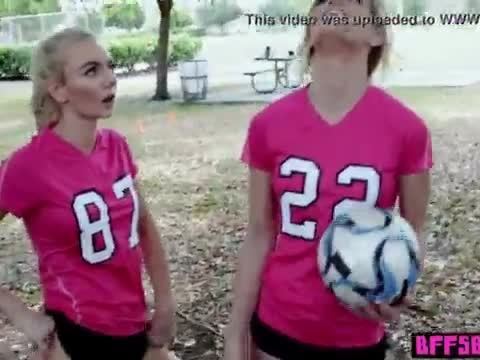 Teen bffs sex party with two guys after soccer practice